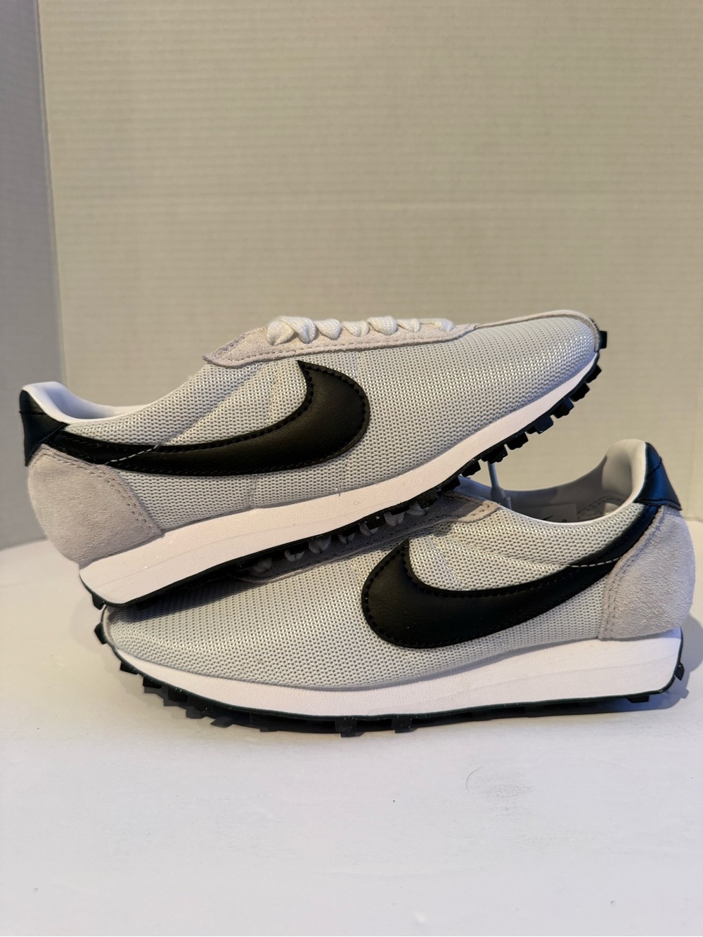 Nike women's Waffle Runner 6.5W in Light Gray and Black